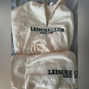 Two piece cream leisure club set